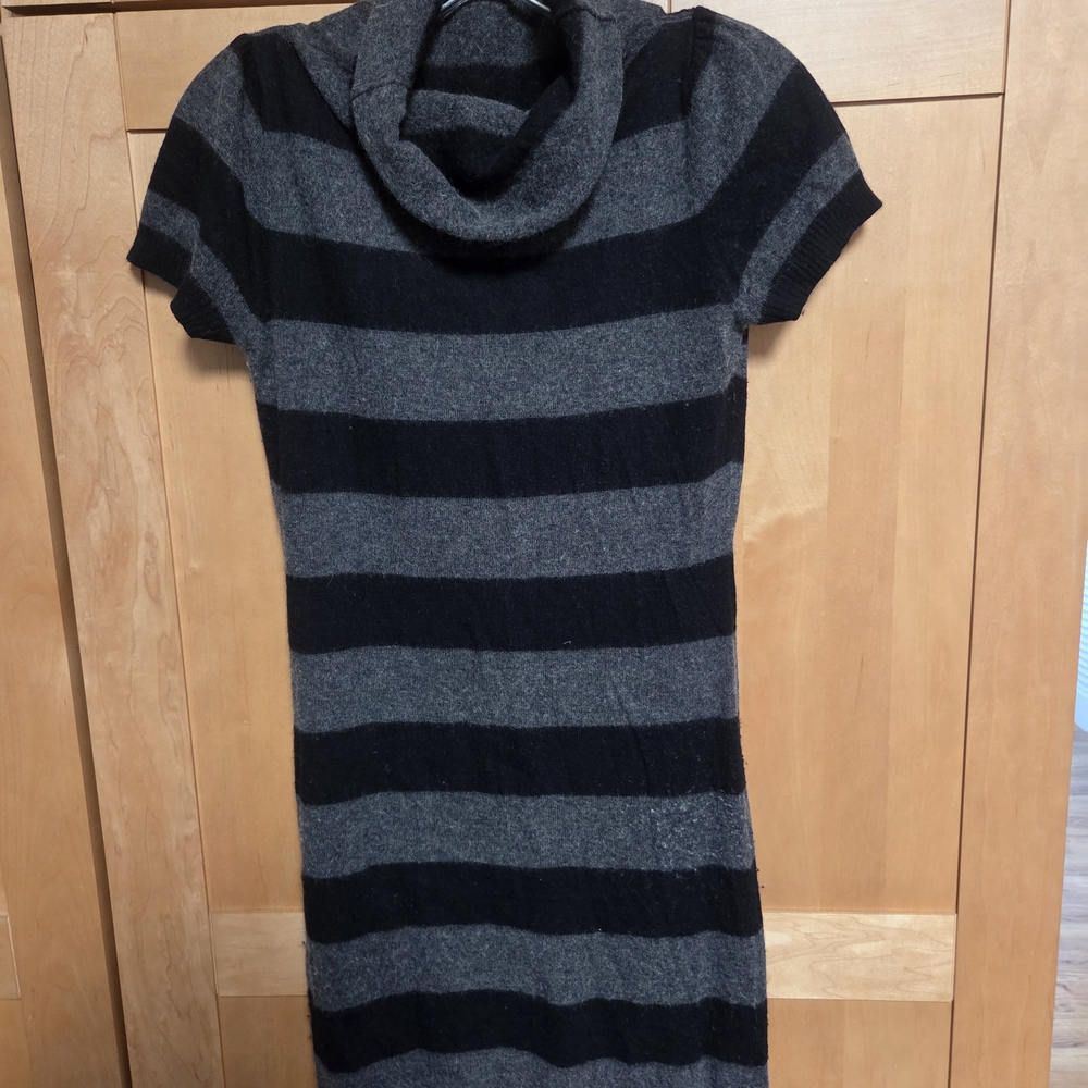 Striped Black and Gray Women's Sweater